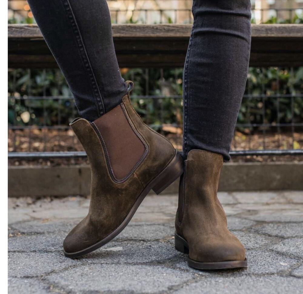 Thursday Boot Company Women's Duchess Chelsea Boots Brown Suede Size 7 Handmade